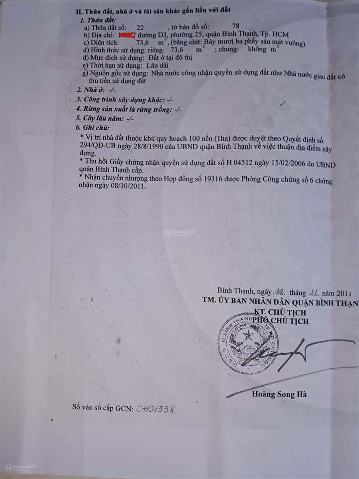 Bán nhà chính chủ đường võ oanh phường 25 quận bình thạnh