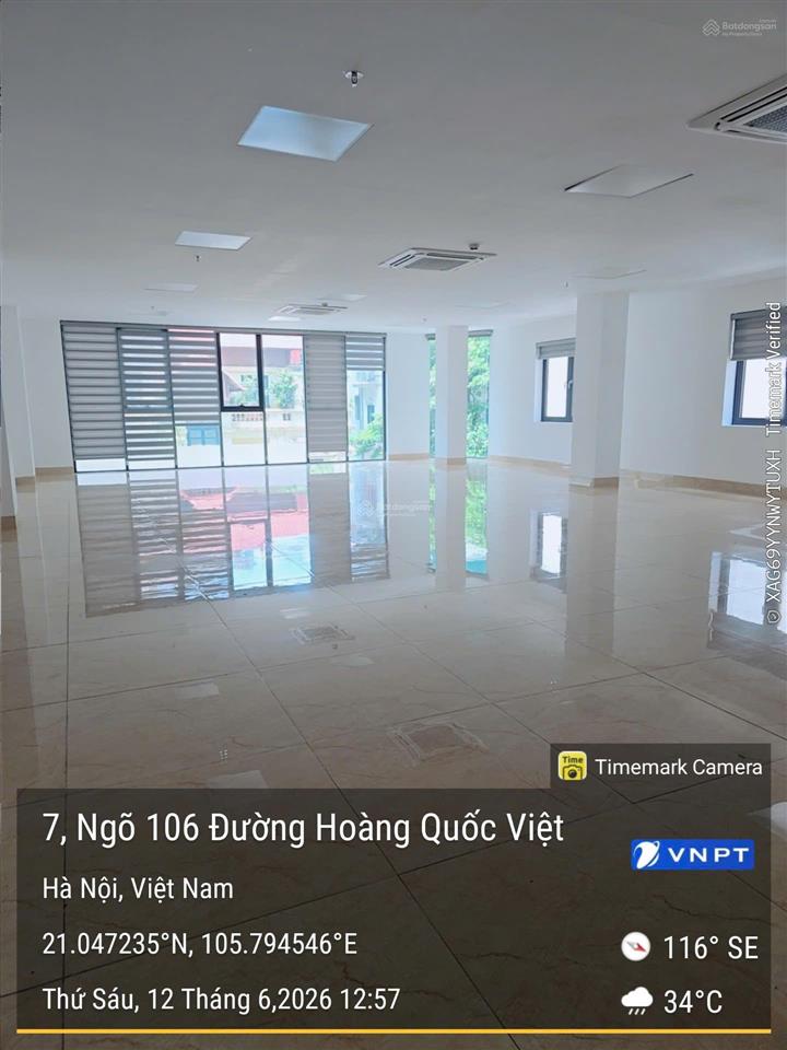 Cho thuê văn phòng hoàng quốc việt  nghĩa đô  cầu giấy dt 150m² giá 22tr/tháng
