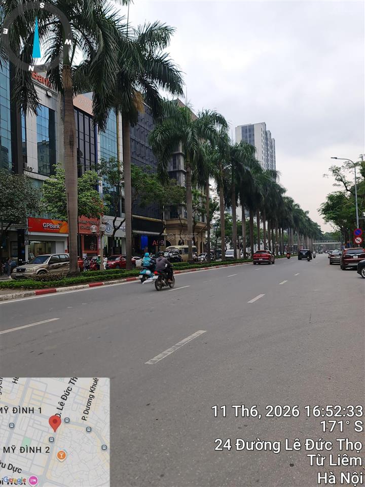 Bán tòa nhà mặt phố lê đức thọ 200m2 x 6 tầng thang máy  mt 12m.