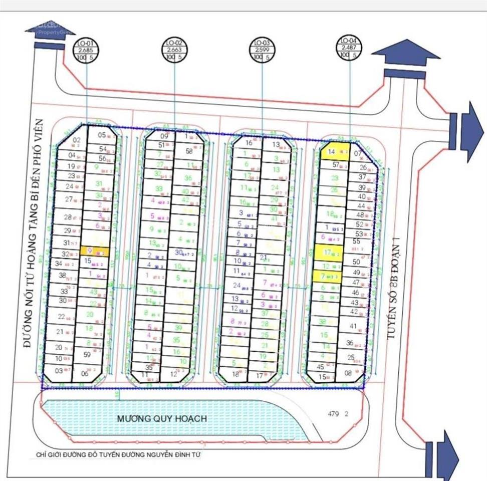 Bán lô đất tái định cư nguyễn đình tứ. 90m2 mặt tiền 7,2m đường 17m, gần đh mỏ. 17.5 tỷ (ctl)