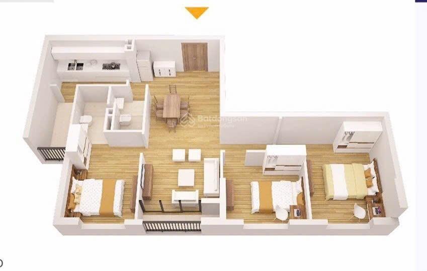 Chung cư xuân đỉnh  gần ngoại giao đoàn  căn góc đẹp  3 ngủ  86m2  full nội thất