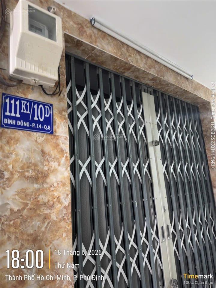 Cần bán nhà hẻm bình đông phường phú định (p14  quận 8 củ)