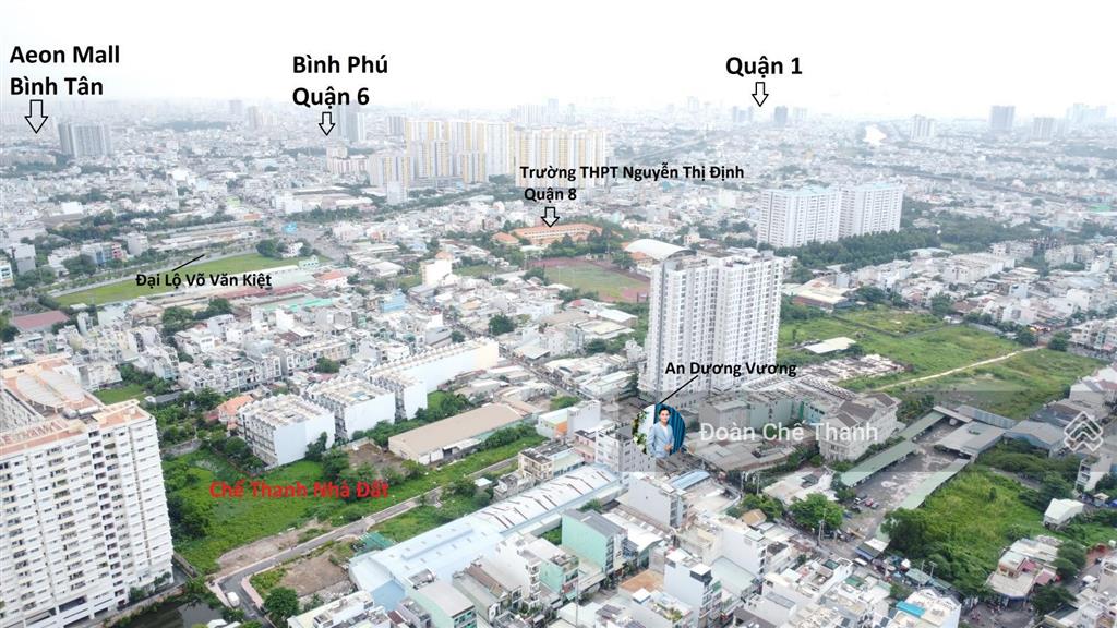 Bán đất thổ cư, đường 13m an dương vương giáp quận 8, sổ hồng riêng, xây tự do