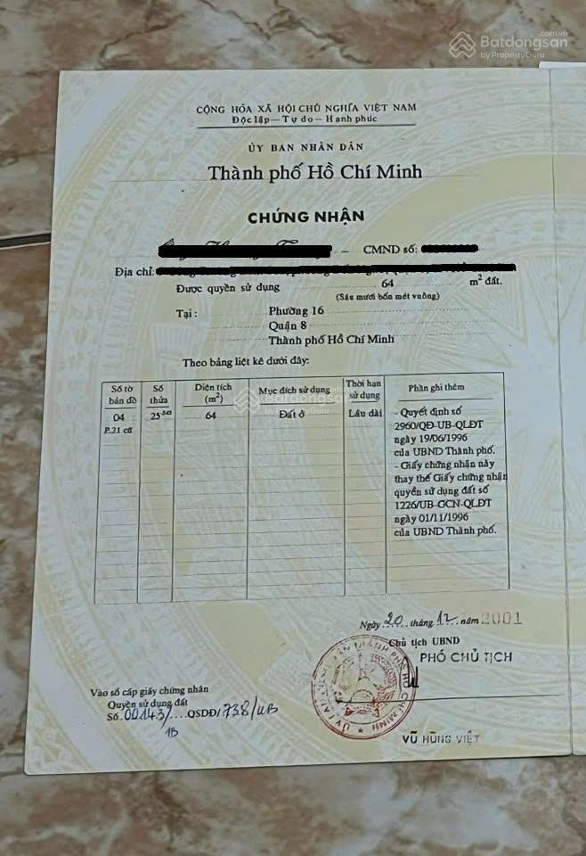 Bán đất thổ cư 4x16m lô góc 2 mt hẻm 10m an dương vương, sổ hồng riêng, xdtd giá chỉ 6,45 tỷ (tl)