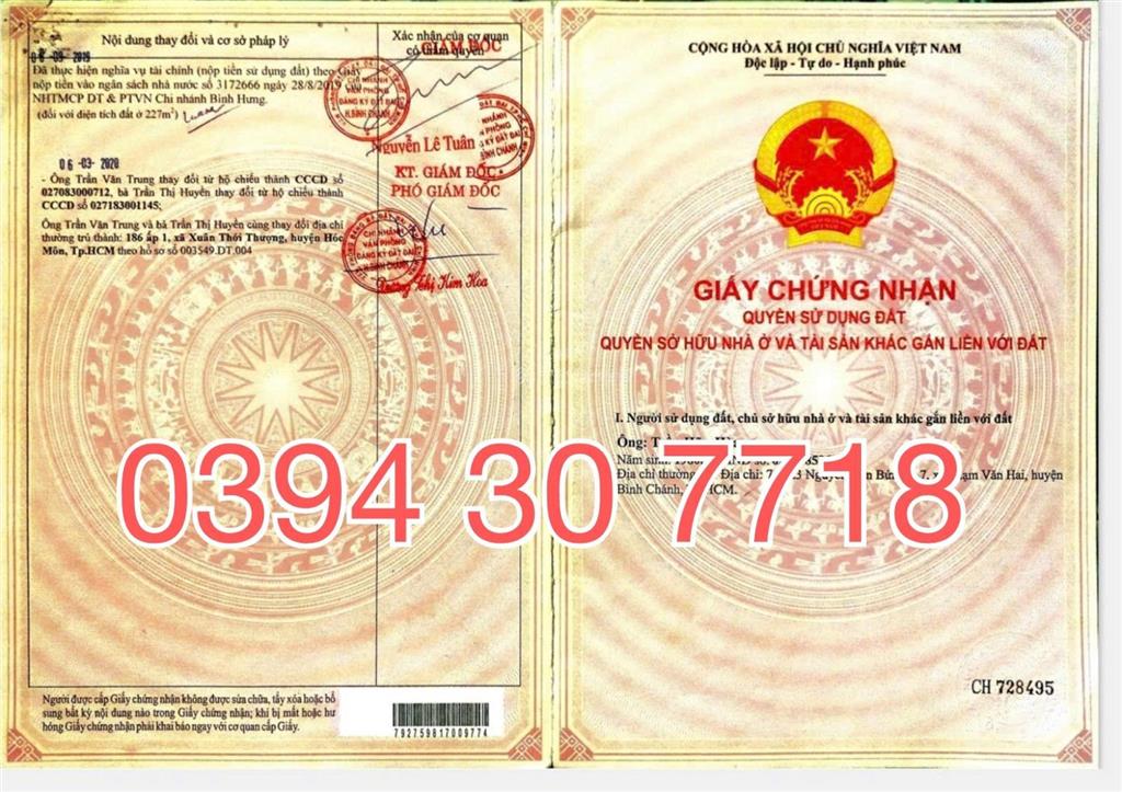 Bán kho, xưởng mặt tiền đường tại 7a223, nguyễn văn bứa, xã phạm văn hai, hcm  16 tỷ  579 m2