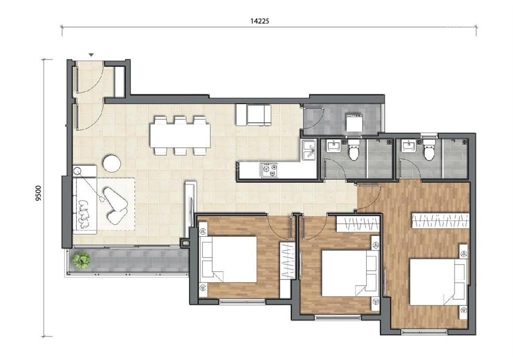 Precia căn hộ 3 phòng ngủ view sông đông nam, tầng trung thoáng rộng, sổ hồng sẵn sàng 8.1 tỷ