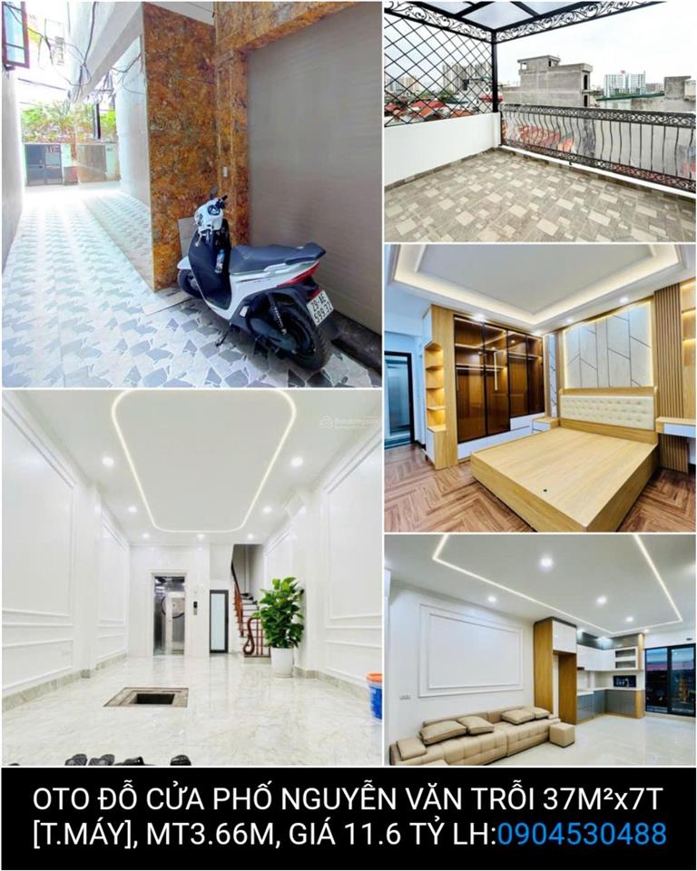 Oto đỗ cửa phố nguyễn văn trỗi 37mx7t [t.máy], mt3.66m, giá 11.6 tỷ 0904 530 ***