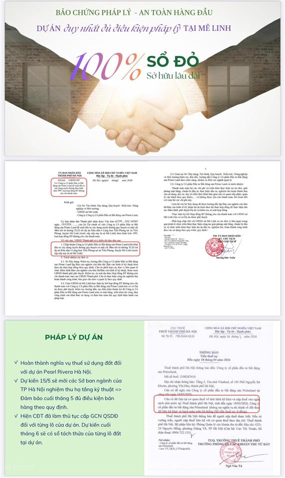 Nhận booking phân khu bạch ngọc dự án pearl rivera hà nội  làng hoa mê linh  sổ hồng 100%