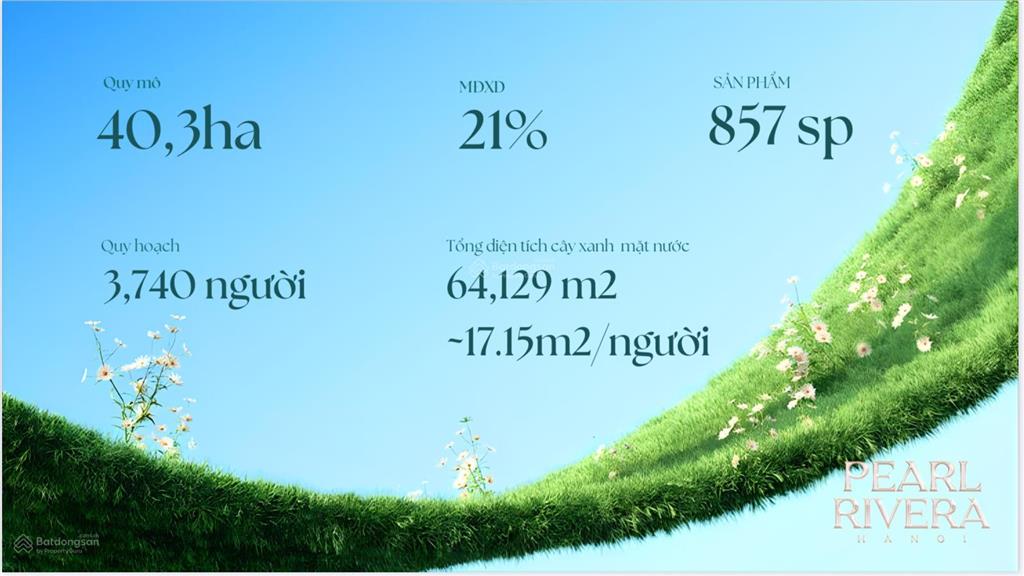 Nhận booking phân khu bạch ngọc dự án pearl rivera hà nội  làng hoa mê linh  sổ hồng 100%
