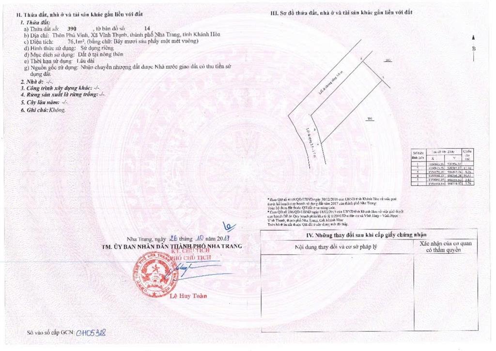 Chính chủ cần bán nhà lô góc thôn phú vinh, phường tây nha trang, khánh hoà