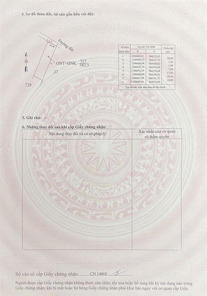 10x30m có 100m2 thổ cư. đường xe hơi. 390tr. rẻ