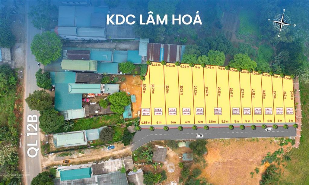Chính chủ bán lô đất ngay ql12b full thổ cư, sẵn sổ sang tên công chứng ngay