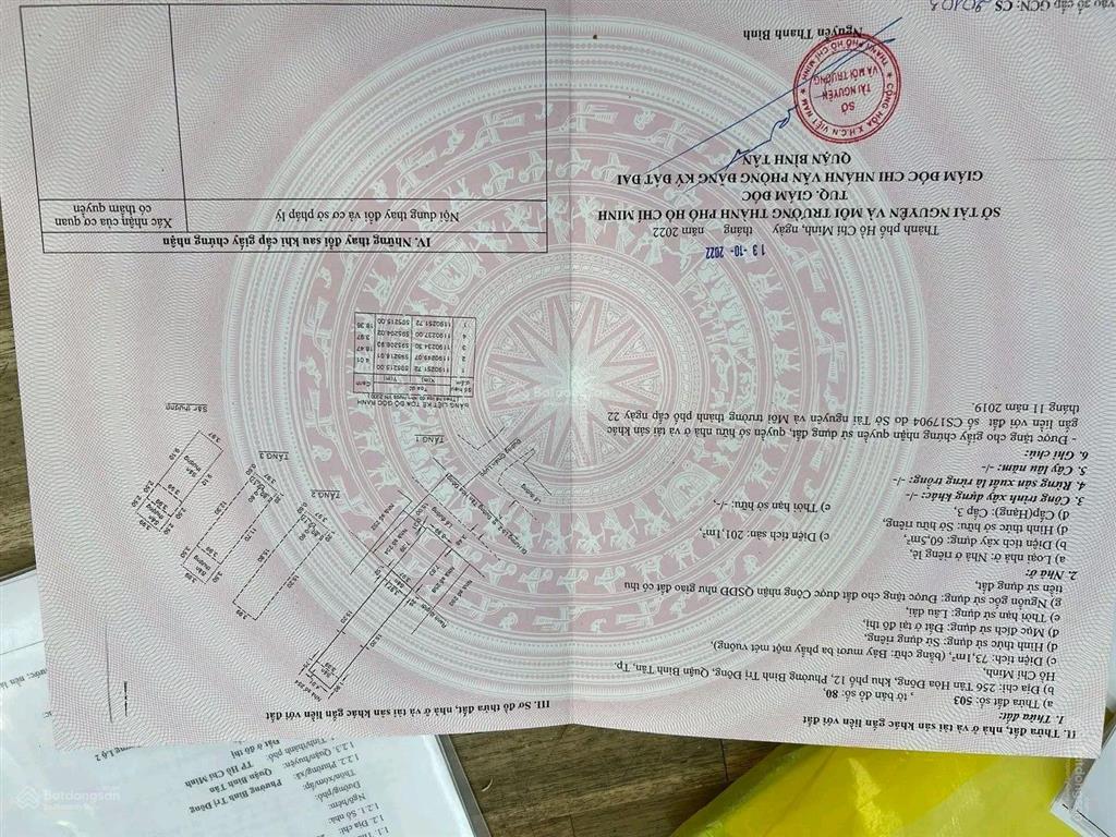 Bán gấp nhà mặt tiền tại tân hòa đông, bình trị đông, bình tân, hcm giá siêu hời 9,8ty, 73,1m2