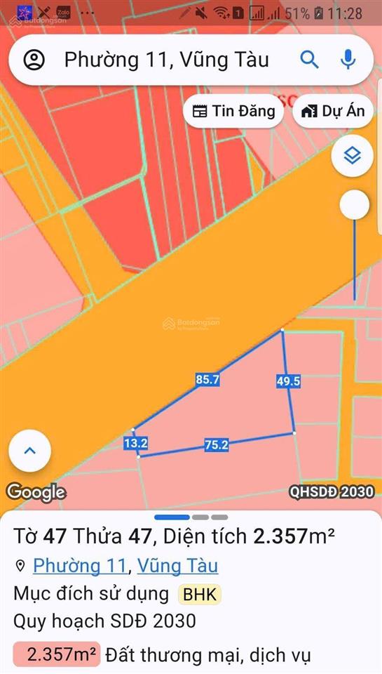 Bán đất quy hoạch tmdv  có 86m mặt tiền đường 2/9 !