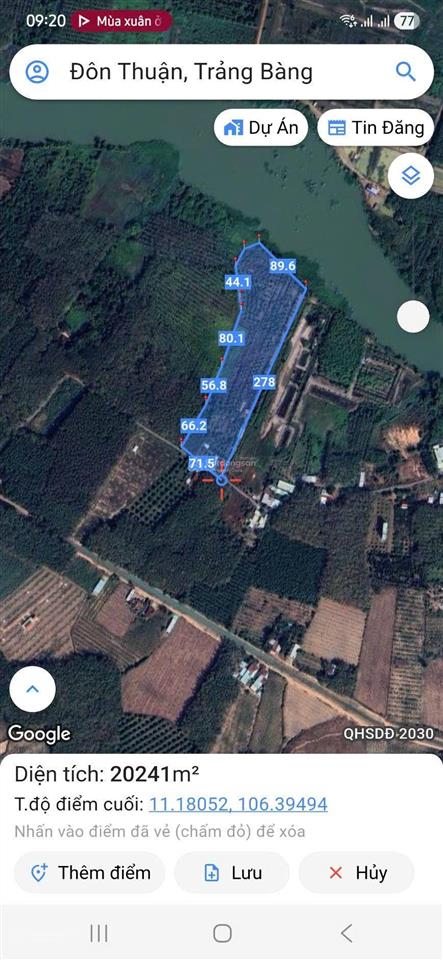 Bán 16.000m2 đất 2 mặt tiền sông sg và đường  qh tmdv và ont  thuận tiện bến bãi !