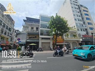 Ngang 6m| 800m2| 6 tầng| mt điện biên phủ góc ngã tư