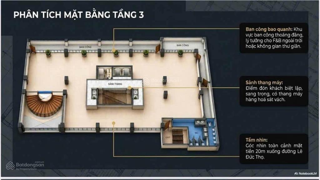 Mặt bằng 2 tầng 2.500m2 lê đức thọ giá chỉ 200 triệu