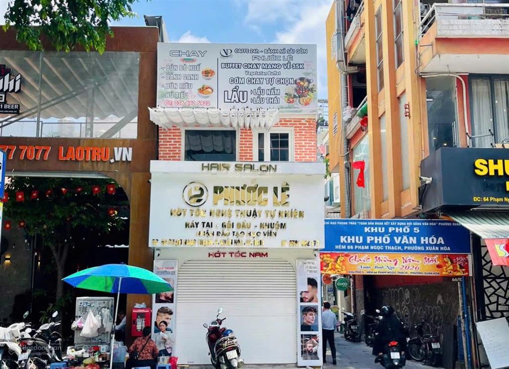 2 mặt tiền phạm ngọc thạch 160m2, 5x16m, 2 tầng phố ẩm thực
