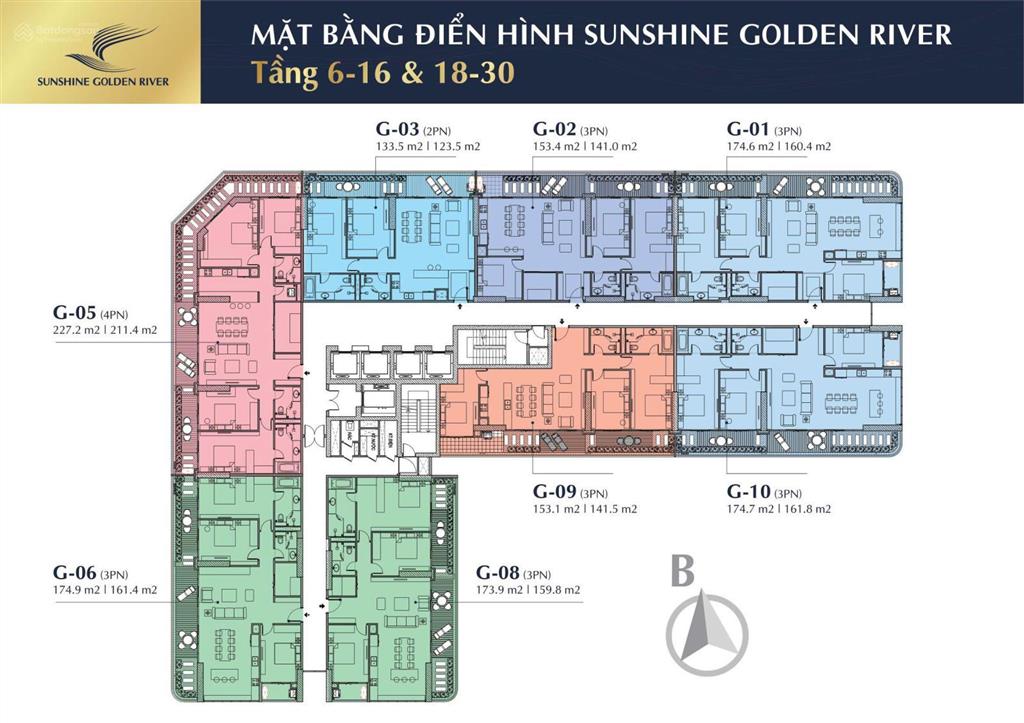 Sunshine golden river 134m2  tầng trung  view sông  công viên  full nội thất