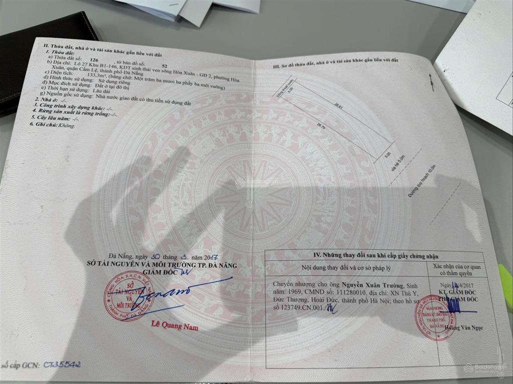 Chào bán 3 lô liền đường kinh doanh 10,5m khu hòa xuân  đường lê quảng chí, gọi huy phan