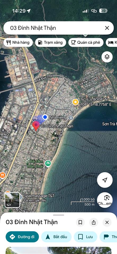 Lô đất 120m2 khu sơn trà chỉ 8,6 tỷ cho đất mặt tiền đinh nhật thận  gọi huy phan