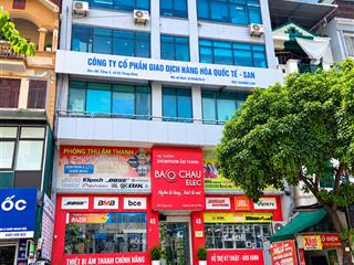 Cho thuê sàn văn phòng tầng 3, 180m2 mặt phố trung kính