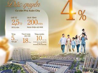 Shophouse Phú Xuân City giá chỉ từ 2,5 tỷ thanh toán 18 tháng đã có sẵn sổ hồng