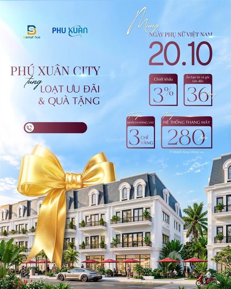 Phú xuân city chỉ 30% 2 tỷ 3 vốn nhận nhà, kinh doanh ngay, htls 0% trong 36 tháng!
