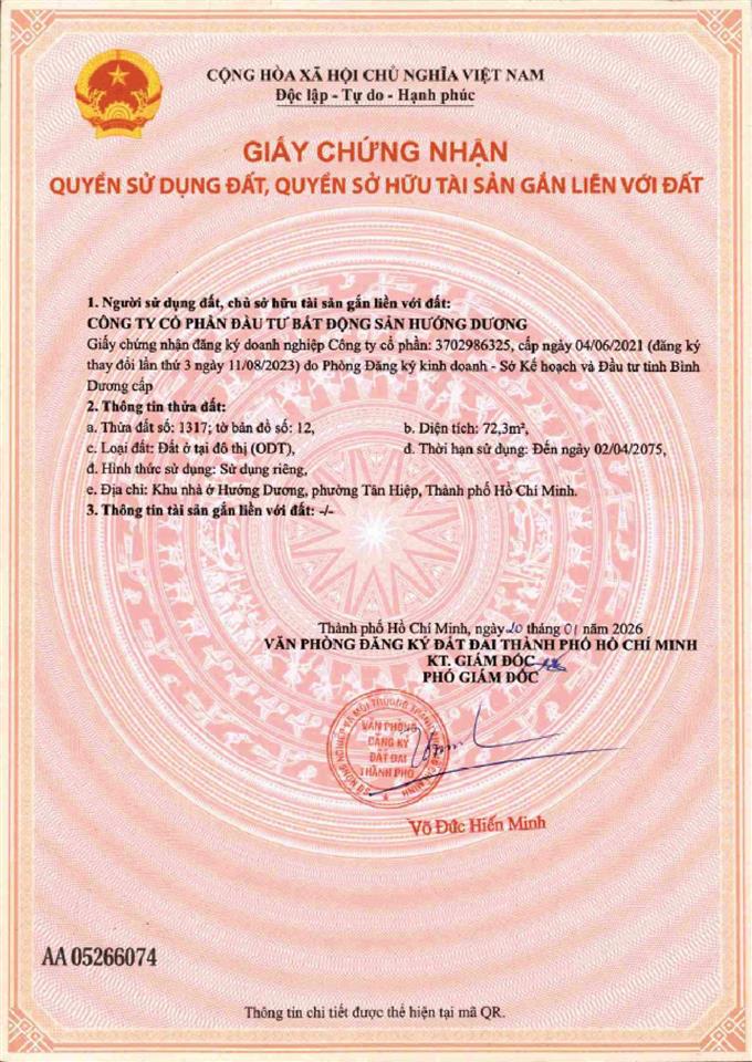 Sở hữu ngay nhà mặt phố 72,3m2 tại tân hiệp
