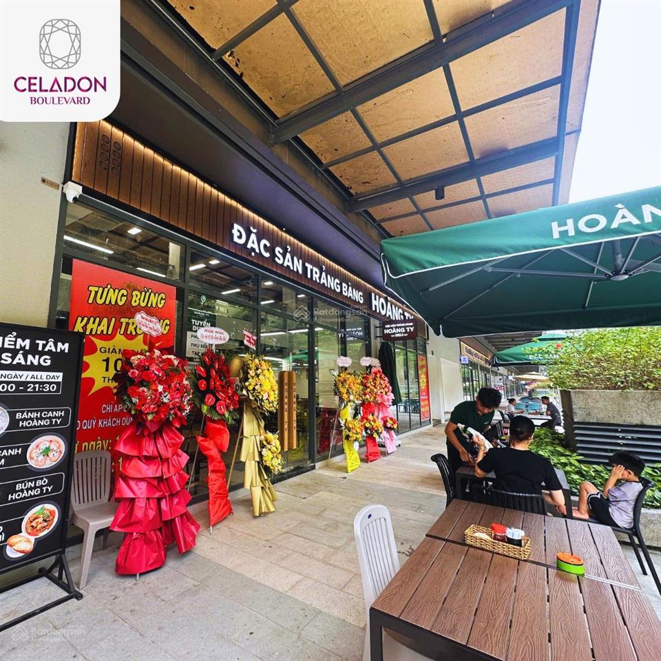 180 triệu/tháng, shophouse 700m² celadon city, mặt tiền thương mại đẹp nhất khu tây, 1 trệt 1 lửng