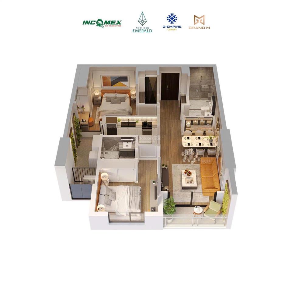Bán cc 2pn, 2wc, 80m2 tại đàm quang trung, giá siêu hời 7,33 tỷ vnd