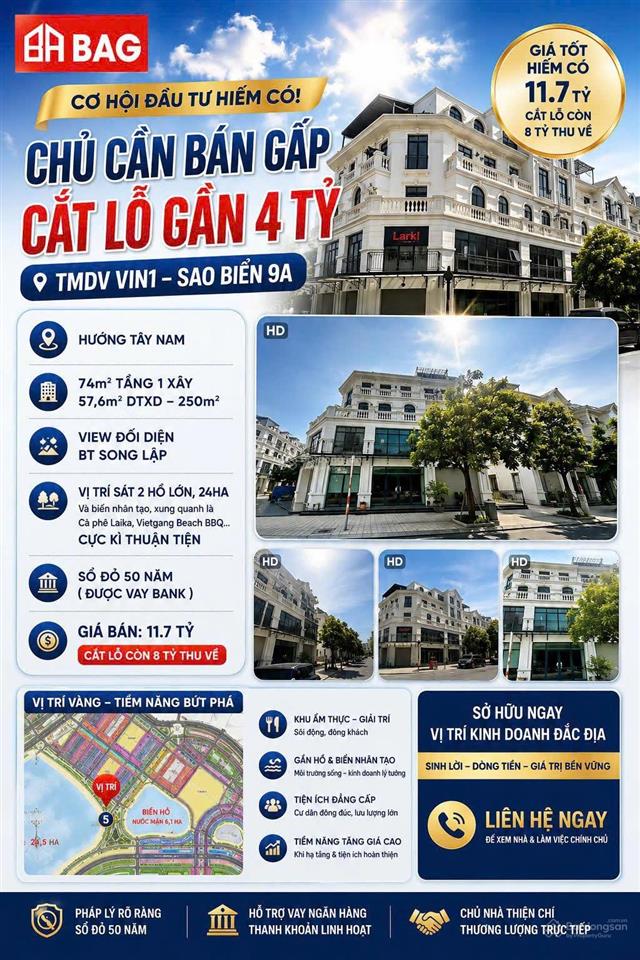 Bán gấp tmdv 50 năm  vhop1 cắt lỗ 4 tỷ