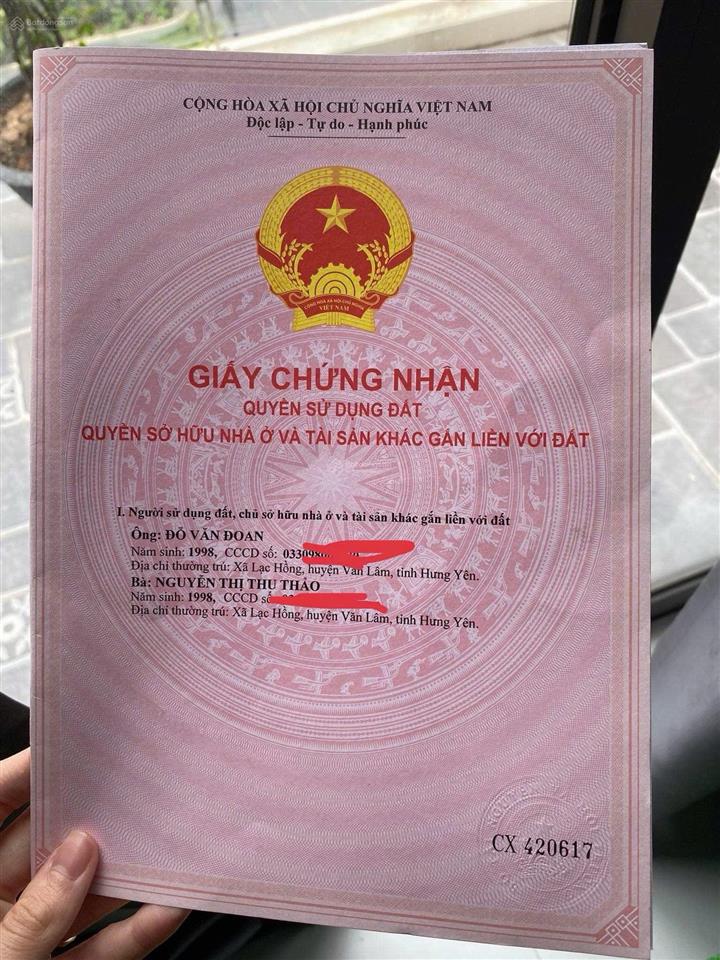 Chính chủ đỗ văn đoan bán gấp đất thổ cư 50m2 ở xã dương quang, giá 850 triệu.