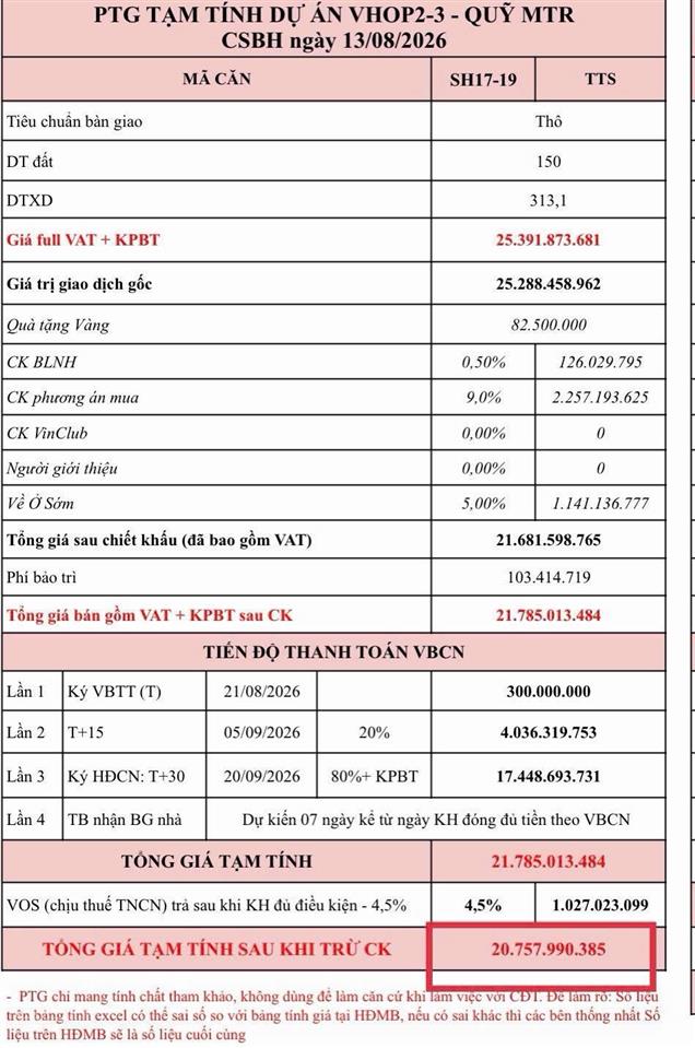 Bán gấp btsl tại san hô vinhomes ocean park 2, 18 tỷ, 150m2 view công viên vườn hoa