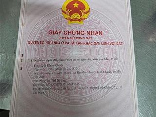 Đất thổ cư mặt tiền thế lữ. bình chánh