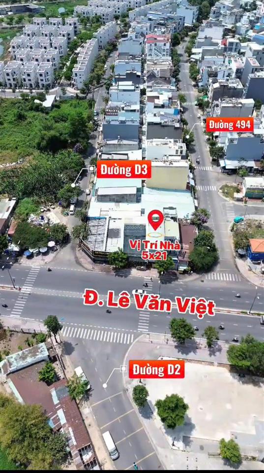 Bán nhà mặt tiền kinh doanh đắc địa 5m x 21m đường lê văn việt, phường tăng nhơn phú, tp. thủ đức