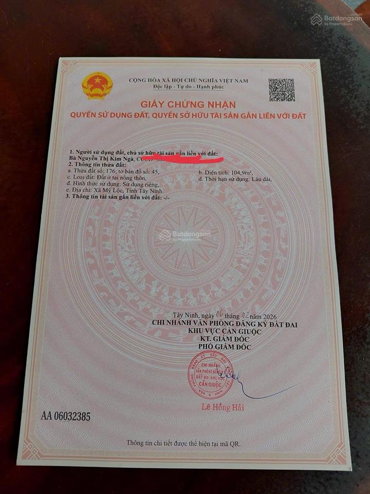 Bán đất thổ cư xây nhà ngay  tây ninh   giá chỉ 700 triệu
