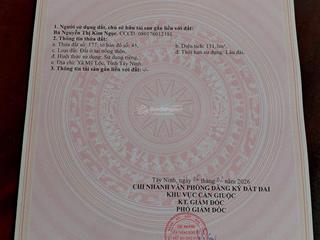 Bán đất thổ cư 100% xây nhà ngay tại tây ninh giá chỉ 1 tỷ còn thương lượng