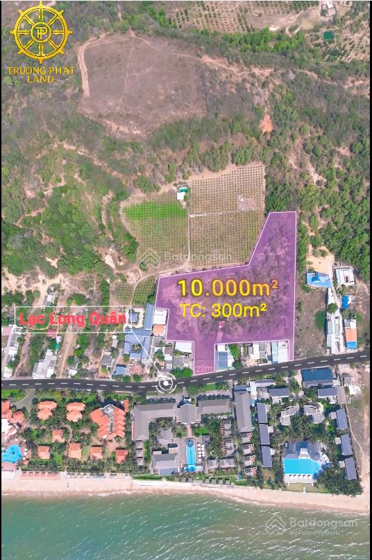 Bán đất 10.000m² mt lạc long quân, p. tiến thành, phan thiết, bt có sẵn 300m² thổ cư giá 5.5tr/m2