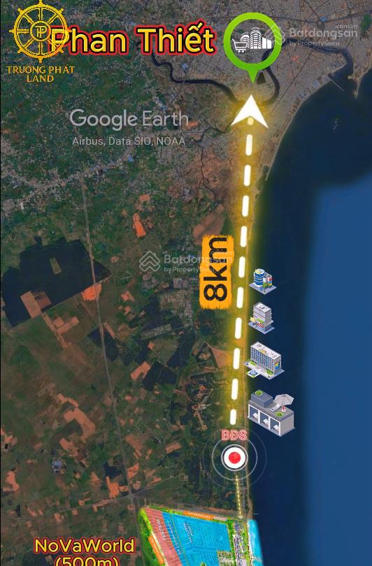 Bán đất 10.000m² mt lạc long quân, p. tiến thành, phan thiết, bt có sẵn 300m² thổ cư giá 5.5tr/m2