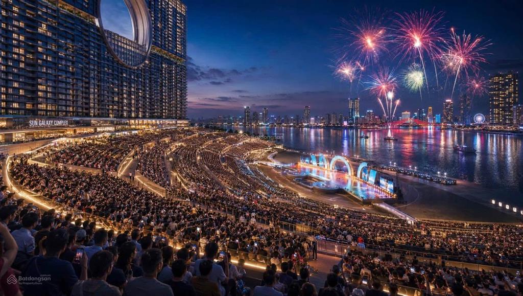 Booking đặt chỗ, căn hộ sun galaxy complex sông hàn, view trực diện khán đài diff&dowtown 69 tầng