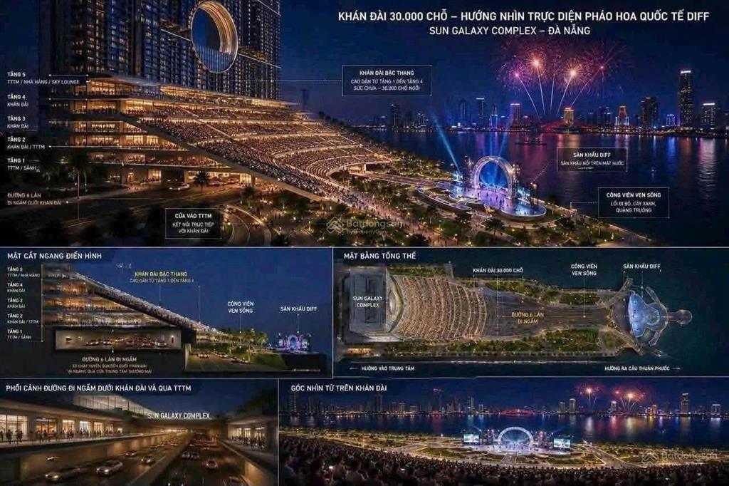 Booking đặt chỗ, căn hộ sun galaxy complex sông hàn, view trực diện khán đài diff&dowtown 69 tầng