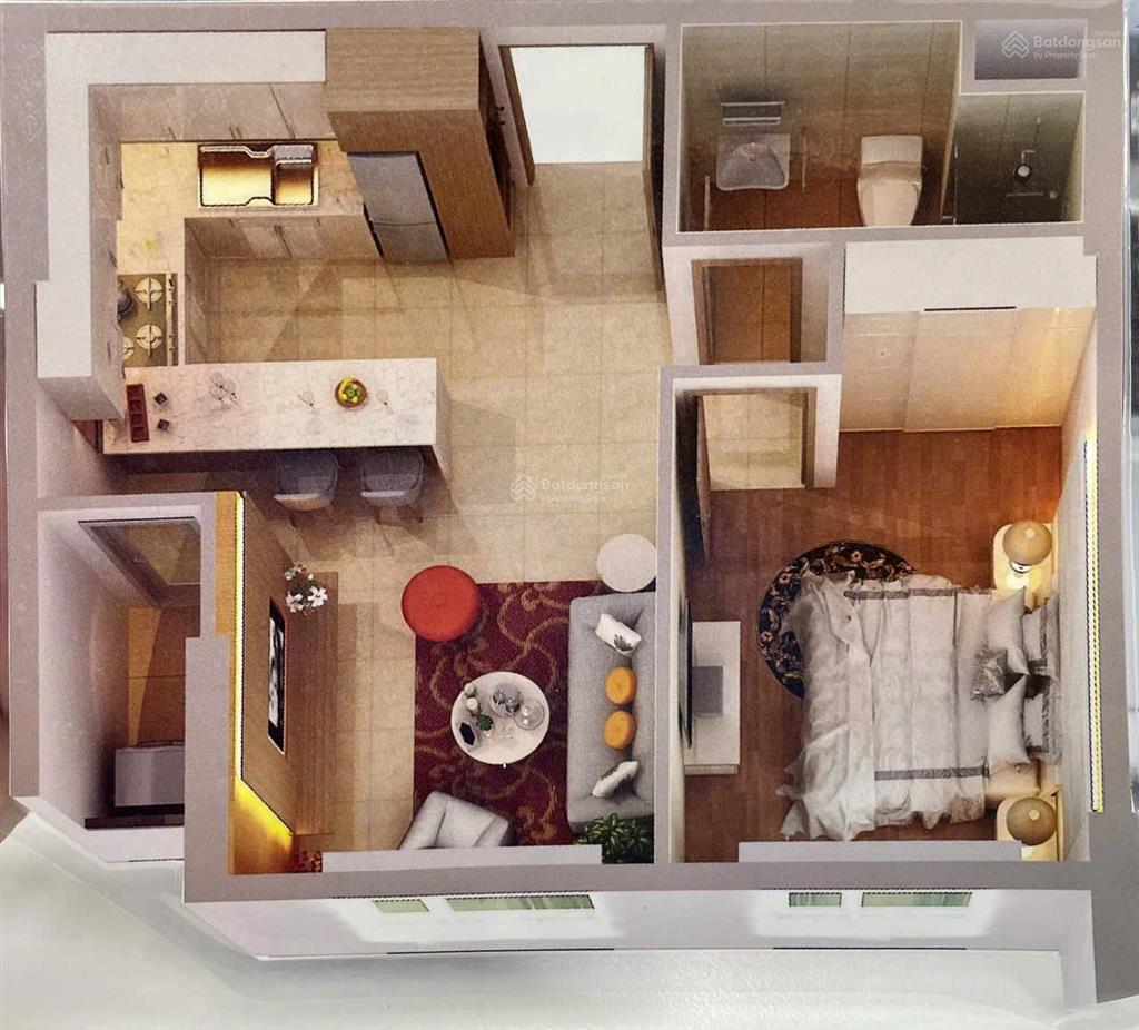 Bán căn hộ 1pn+ 51m2 masteri thảo điền t4 tầng trung view xa lộ
