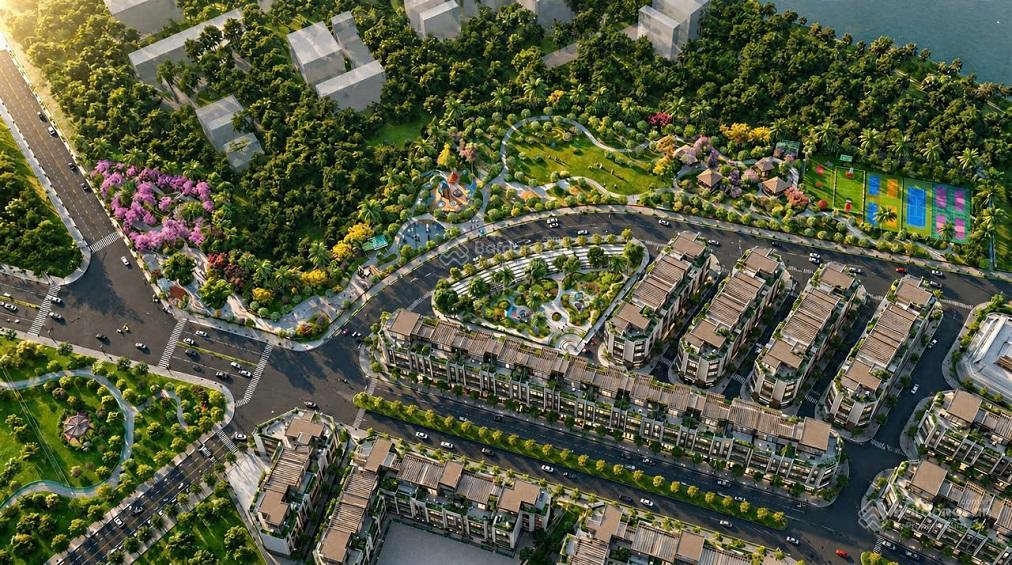 Bán bt đơn lập, 2 mặt tiền, vinhomes hạ long xanh, qn, 295m2 4t mt 13,5m view công viên, 123tr/m2