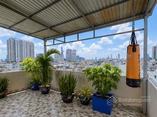 Mặt bằng rooftop 2 tầng, quận 4.