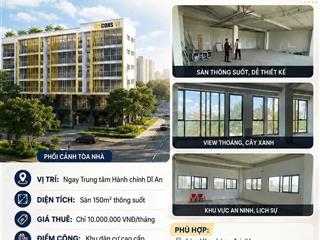 Chính chủ cho thuê mặt bằng 150m  tt hành chính dĩ an  giá cực tốt 10 triệu!