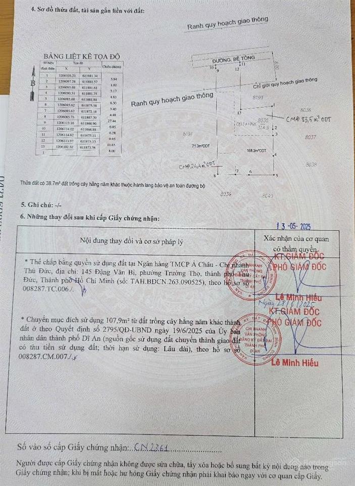 Bán nhà 51/9 đường trần quang khải, p. đông hòa, hcm. địa chỉ cũ tp. dĩ an, bình dương. dt  315m2