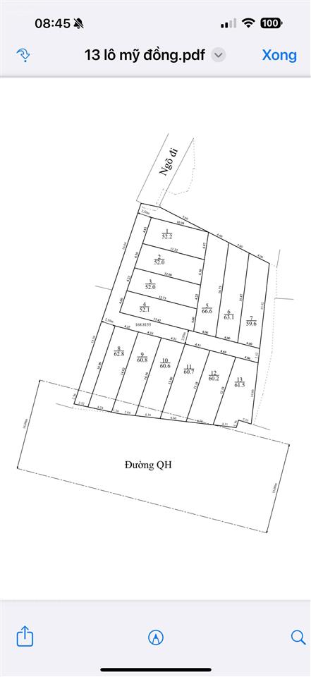 Đất mặt đường quy hoạch trung tâm mỹ đồng giá chỉ từ 545 triệu/lô, 60m2