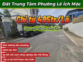 Giá f0 cực rẻ  chỉ 495tr/lô  phường quảng thanh  khu vực sầm uất nhất tỉnh lộ 352, pháp lý sổ