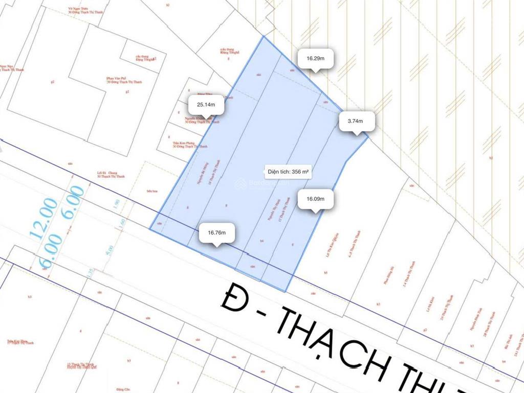 Hạ 30 tỷ! mt thạch thị thanh  16.5x22m  cn 334m²  xây hầm 7 tầng  chỉ 136 tỷ